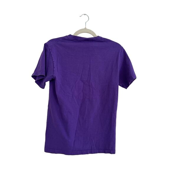 Vintage 90s NYC Tee Shirt Purple and Neon Size S - Picture 3 of 5